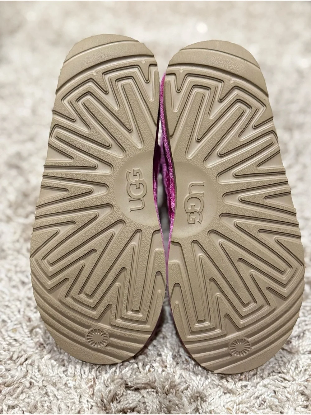 UGG Kids Plush Fuchsia Ankle Boots